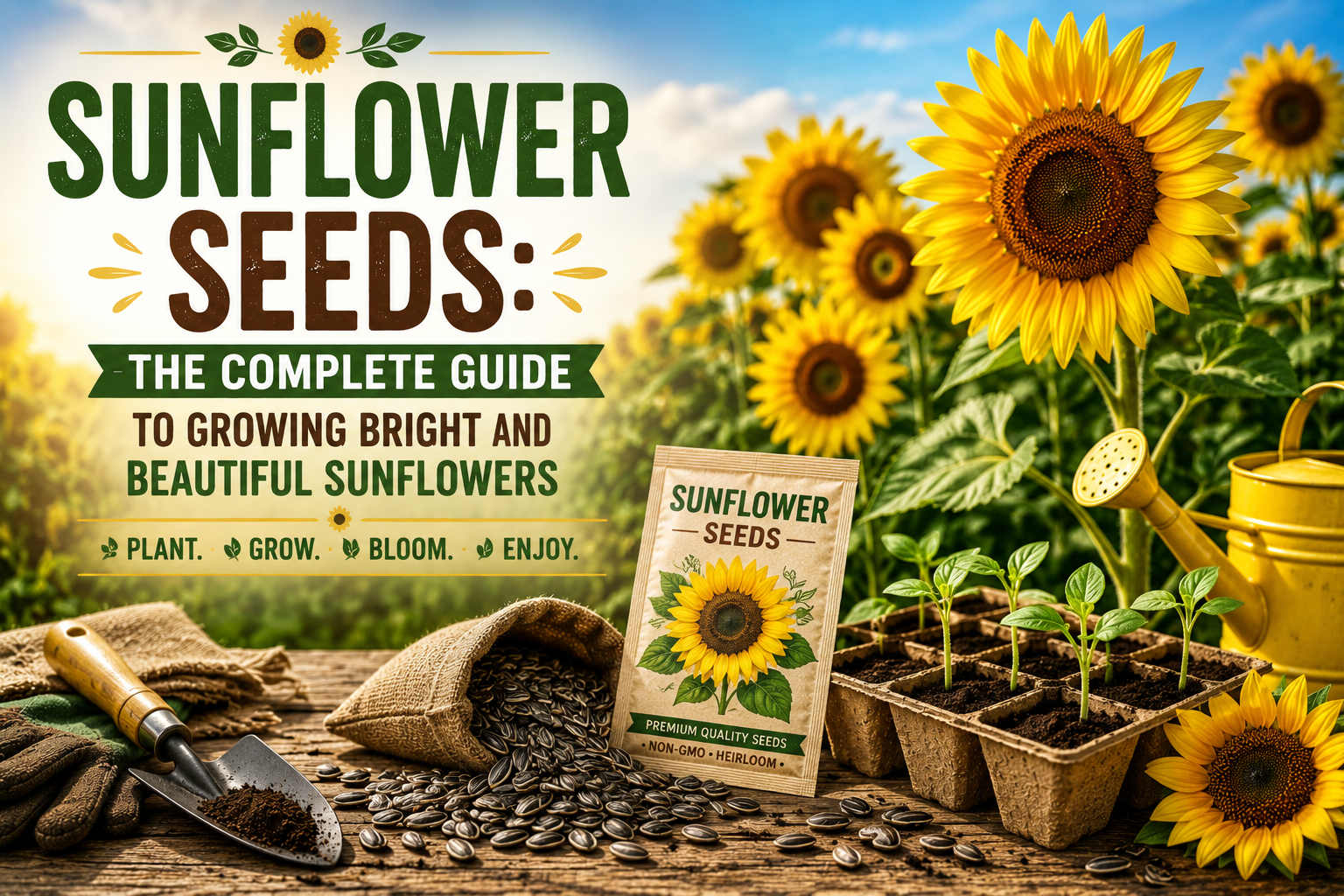 Sunflower Seeds: The Complete Guide to Growing Bright and Beautiful Sunflowers